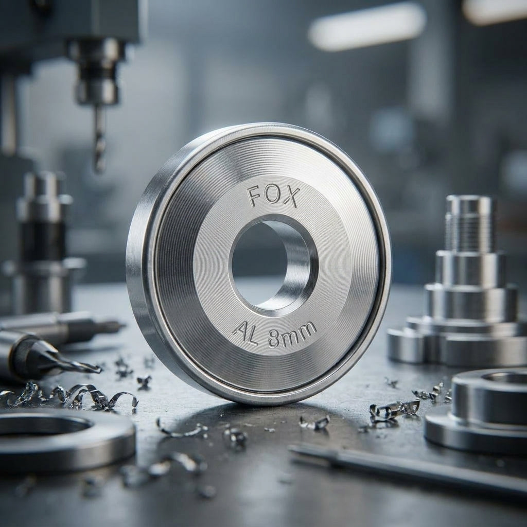 FOX Kit Mounting Hardware Crush Washer AL für präzise Dämpfermontage an MTB-Fahrrädern. 8mm, 31.75mm Breite, Aluminium.