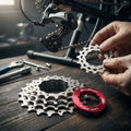 Hände montieren SunRace SPCS10 10-fach Ersatzritzel-Set 11-13-15 Zähne silber mit rotem Lockring für Shimano HG.