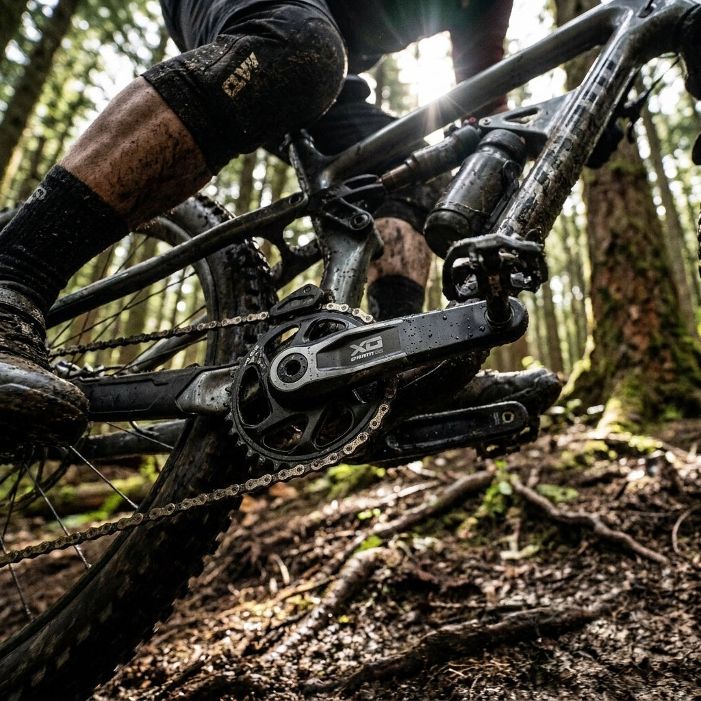 SRAM X0 ISIS T-Type 160mm Kurbelarme für Mountainbike. Kompakt, steif, optimale Kontrolle auf technischen Trails. Fahrradteile Shop.