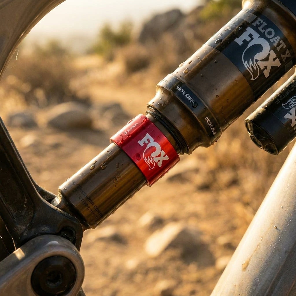 FOX Spacer 5.0mm Red für FLOAT X2 Dämpfer. Präzise Fahrwerksabstimmung, Volumenreduzierung, Federwegoptimierung Mountainbike Tuning.