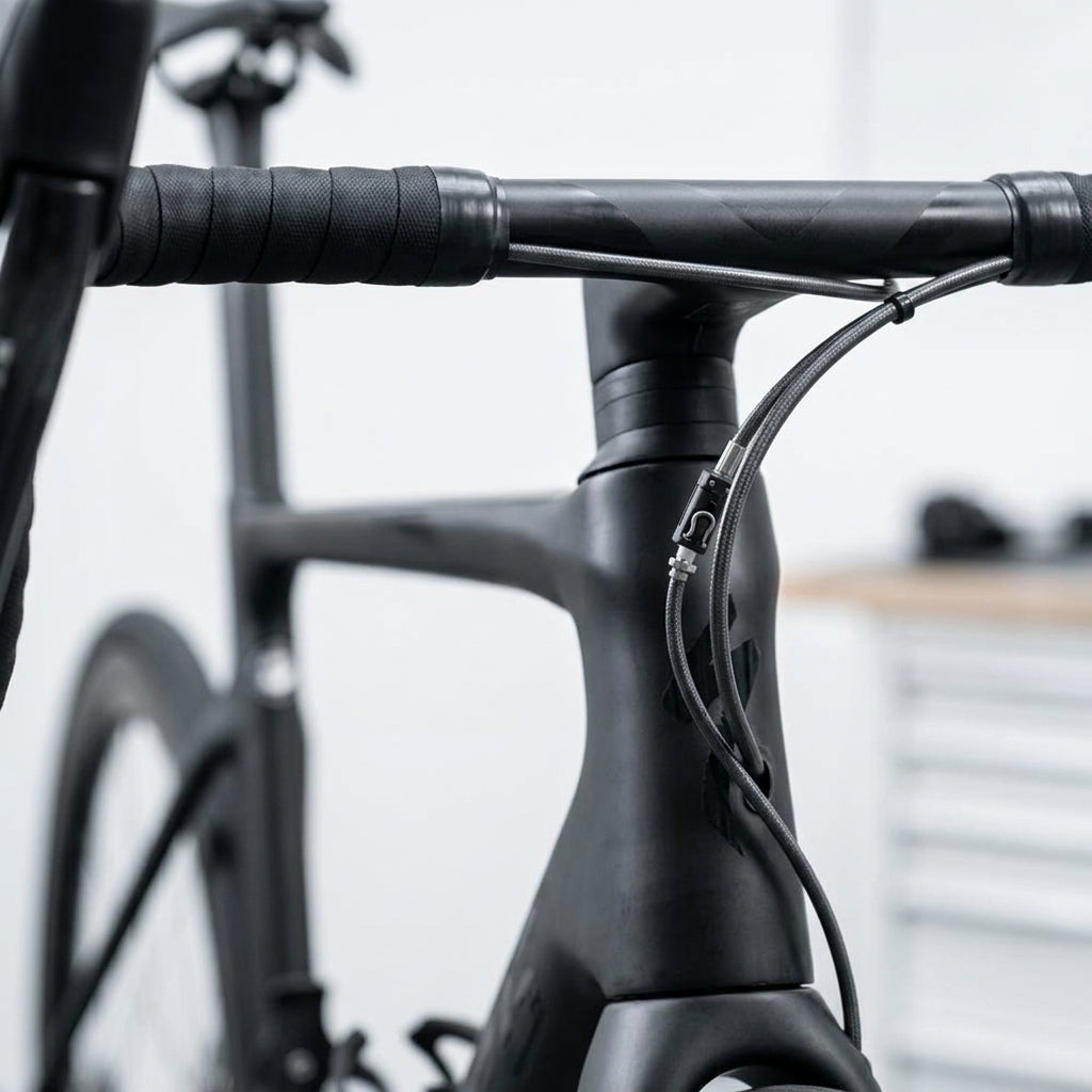 MAGURA MCi Bremsleitung mit EASY LINK am Rennrad, präzise intern verlegt.
