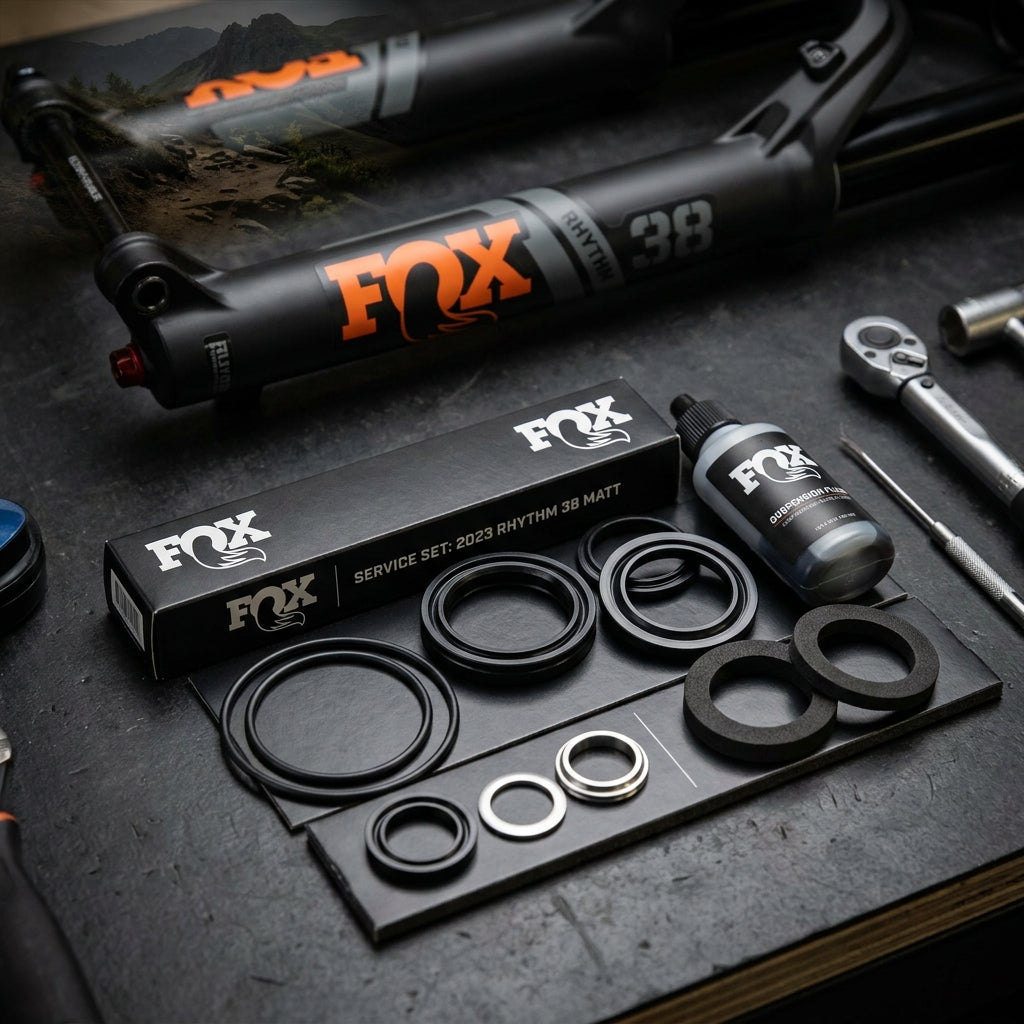 FOX Service Set 2023 Rhythm 38 Matt für Federgabel Wartung. Präzise Teile für FOX 38 Rhythm Mountainbike Gabel.