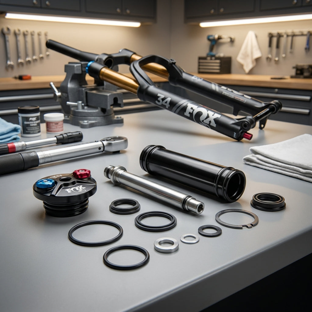 FOX Service Set 34 Grip X2 Topcap Assy für präzise Federgabel Wartung. Erneuere deine FOX 34 Grip X2 Gabel für Top-Performance.