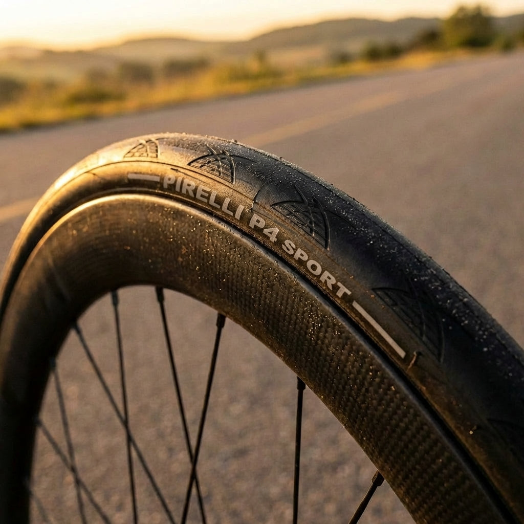 Pirelli P4 Sport 700x24C Faltreifen: leichter Rennradreifen für Langstrecken mit TechBELT Pannenschutz. Optimal für Performance.