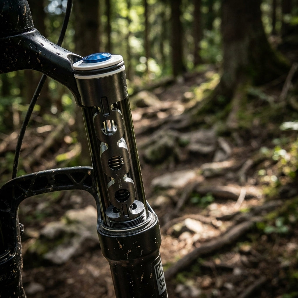 Rockshox Druckstufendämpfer Sid RL B1 mit OneLoc Remote für Mountainbike Federgabel. Optimale Federung und Kontrolle.