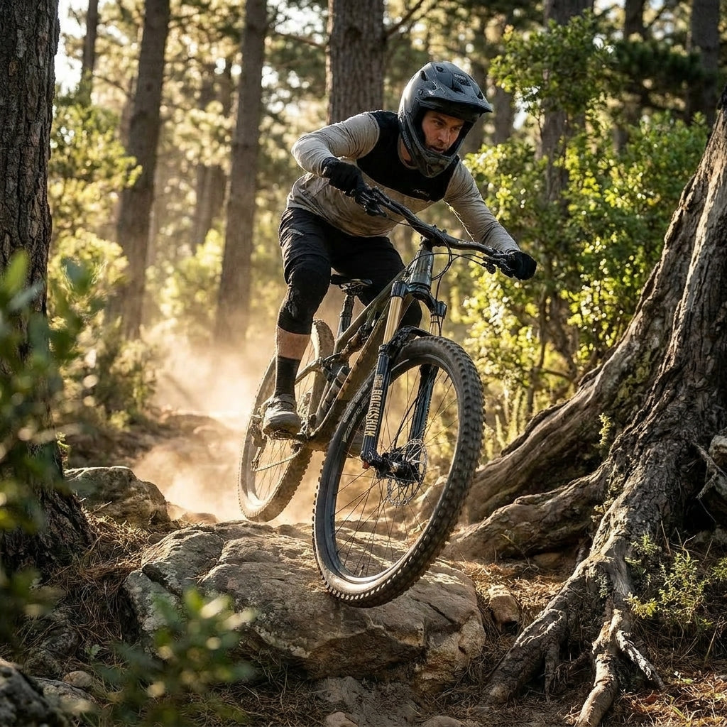 Rockshox Psylo Gold Isolator RC Federgabel, 160mm, schwarz. Hochleistungs-Mountainbike-Gabel für Enduro und Trail.