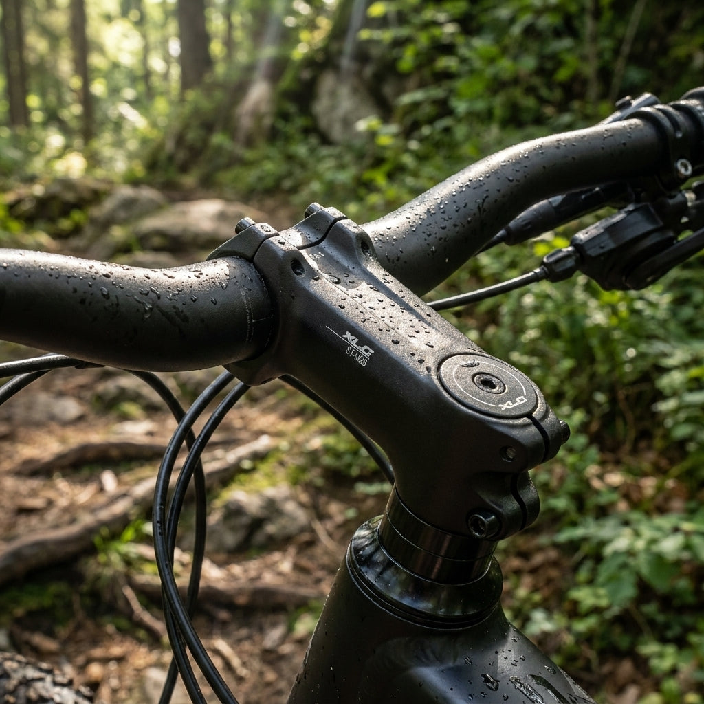 XLC All MTN Ahead Vorbau ST-M28 schwarz matt, 31,8mm Lenkerklemmung. Robuster 3D-geschmiedeter Aluminium MTB Vorbau für beste Kontrolle.