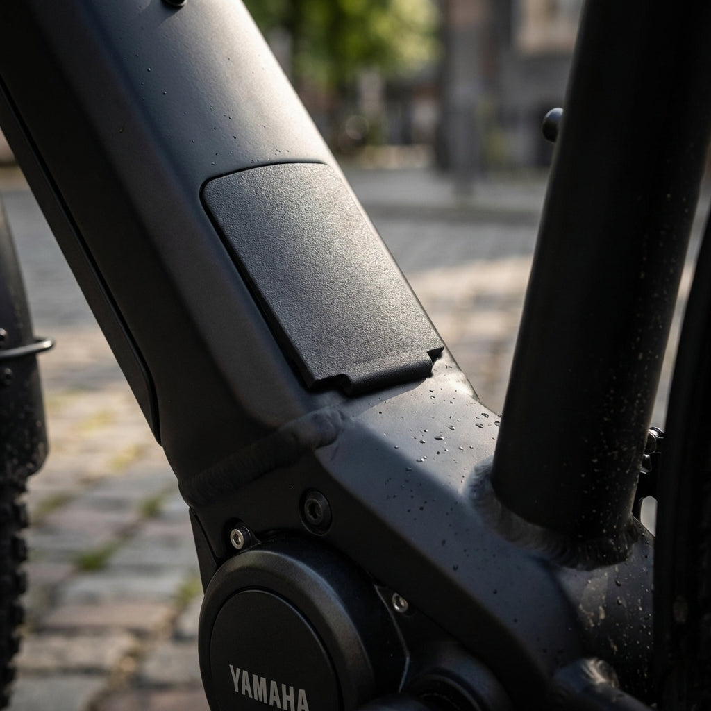 Yamaha Rahmenschloss Abdeckung für E-Bike Mittelmotor (X942+X943) ab 2015. Schutz vor Schmutz, Kratzern, Verschleiß.