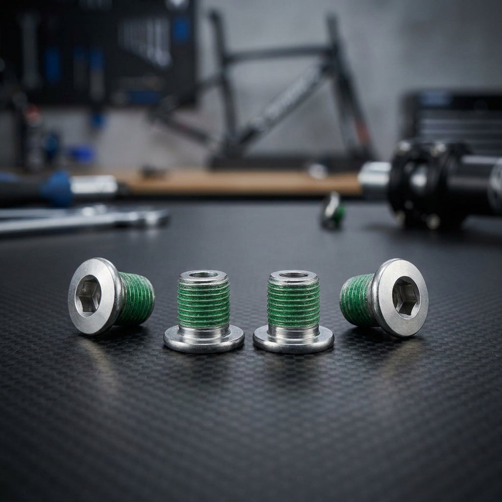SHIMANO Kettenblattschrauben M8X8,5. Hochwertiger Satz für zuverlässige Befestigung am Fahrrad. Ideal für Wartung und Upgrade.