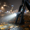 Litemove SEC-150 E-Bike Frontlicht mit 150 Lux. Heller LED-Scheinwerfer für sichere Fahrten, Gabelhalterung, moderne MTi-Linse.