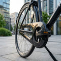 Hebie Kettenschutz 317 schwarz glänzend aus Kunststoff am Fahrrad für 38 Zähne.