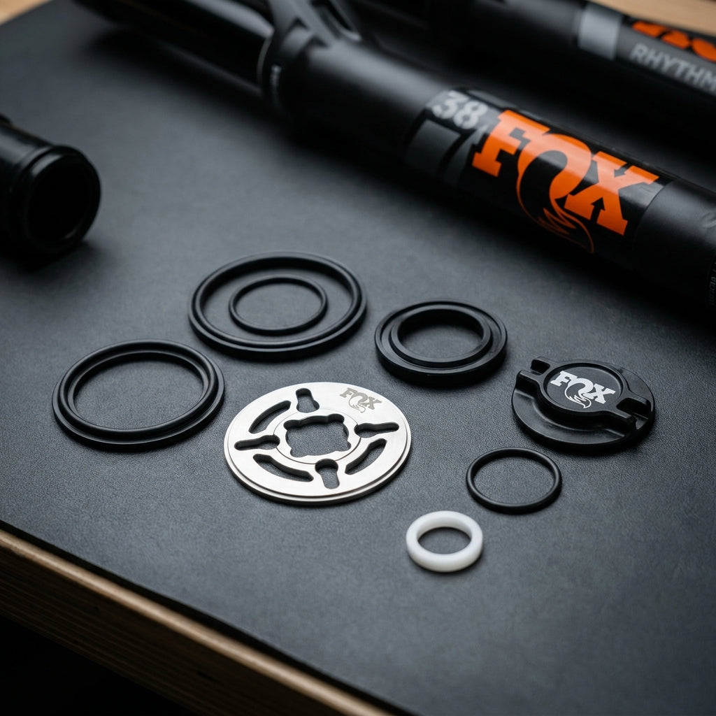 FOX Service Set Neg Plate Subassembly Rhythm 38: Präzises Tuning-Kit für FOX Rhythm 38 Federgabel. Wartung für optimale Performance.