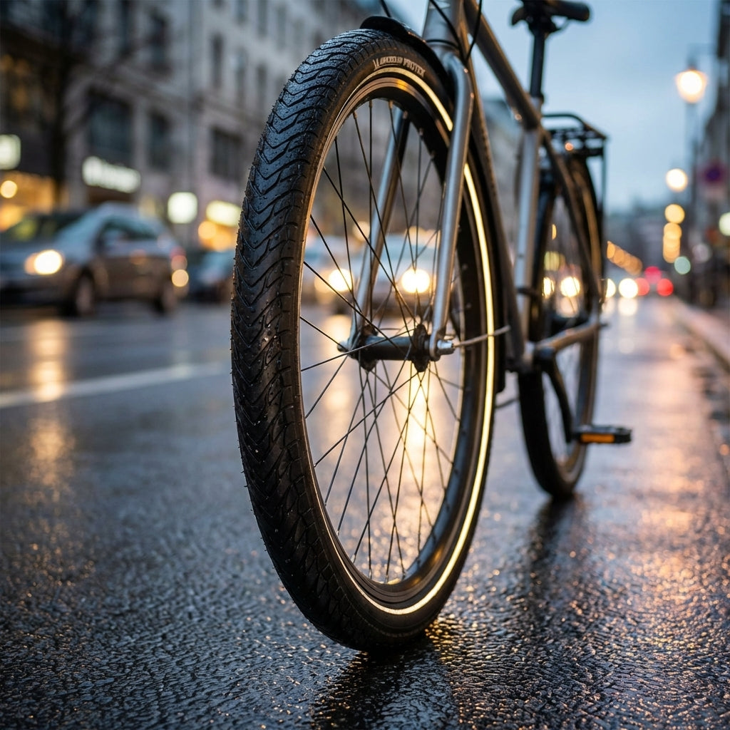 Michelin Protek Fahrradreifen schwarz, Reflex, 37-622. Pannenschutz für City/Touring, E-Bike Ready. Optimaler Grip auf nassen Wegen.