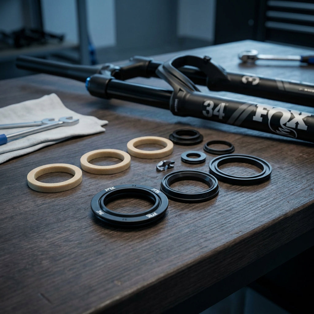 FOX Service Set 34 29 Zoll für präzise Federgabel Wartung. Optimiert Fahrleistung, Dämpfung und Langlebigkeit Ihrer Mountainbike Gabel.
