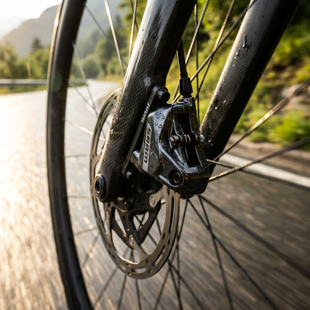 SRAM Rival AXS Flat-Mount Bremssattel für Rennrad und Gravelbike. Kraftvolle Scheibenbremse, leicht und präzise.