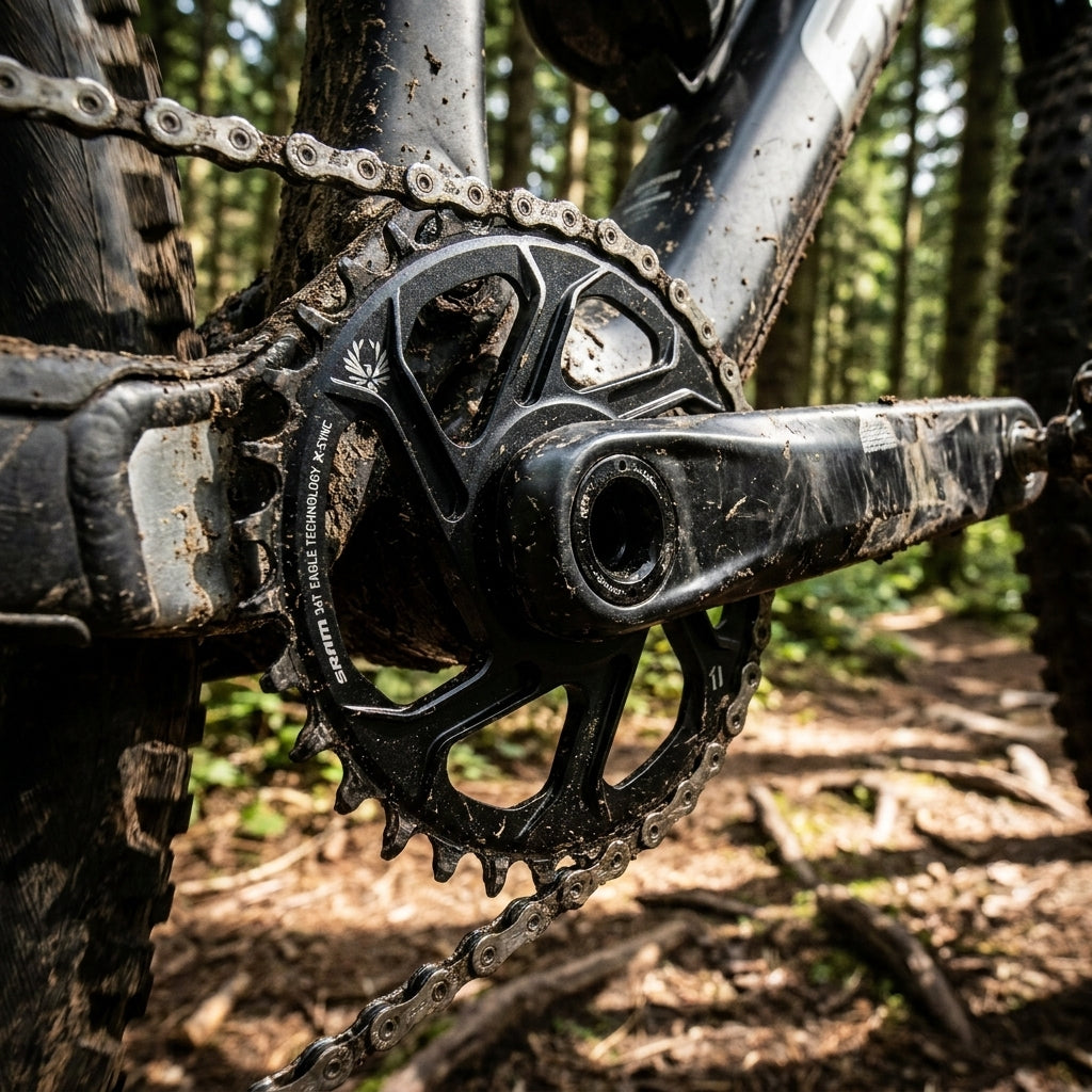 SRAM X-Sync 2 SL Eagle 34T Kettenblatt schwarz für 12-fach MTB Boost Antriebe. Leichtes und steifes Upgrade für maximale Performance.
