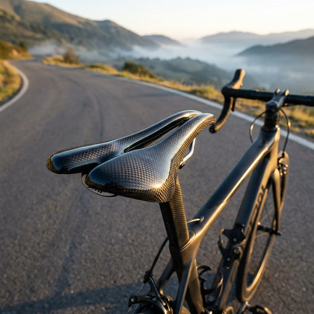 Selle SMP EVO 140 Plus Carbon Sattel, schwarz. Ergonomischer, ultraleichter Fahrradsattel für Rennrad und Performance.