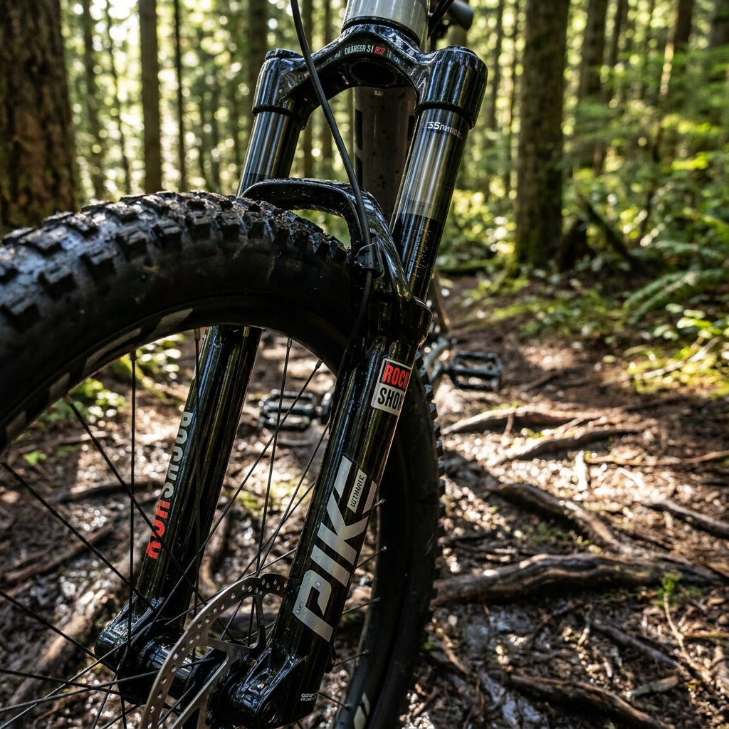 RockShox Pike Ultimate Charger 3.1 RC2 Federgabel. Premium Mountainbike Federung mit Debon Air+ und ButterCups für beste Performance.