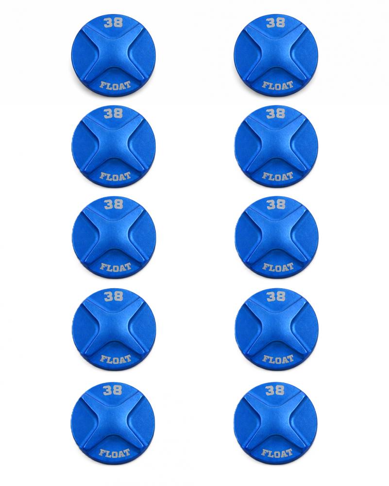 FOX Spring Hardware Kit 38 FLOAT Air Topcap 2021 Aluminium Blau eloxiert 10 Stück Service Ersatzteil für FOX 38 Federgabel Luftfeder Topcap Set 803-01-677