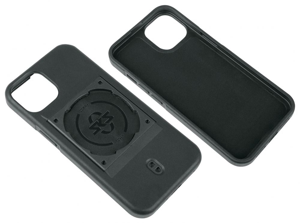 SKS Compit Cover für Apple iPhone 15 sicheres Befestigen am COMPIT-System mit stoßdämpfender 2-Komponenten-Hülle und Oversize-Bajonettaufnahme