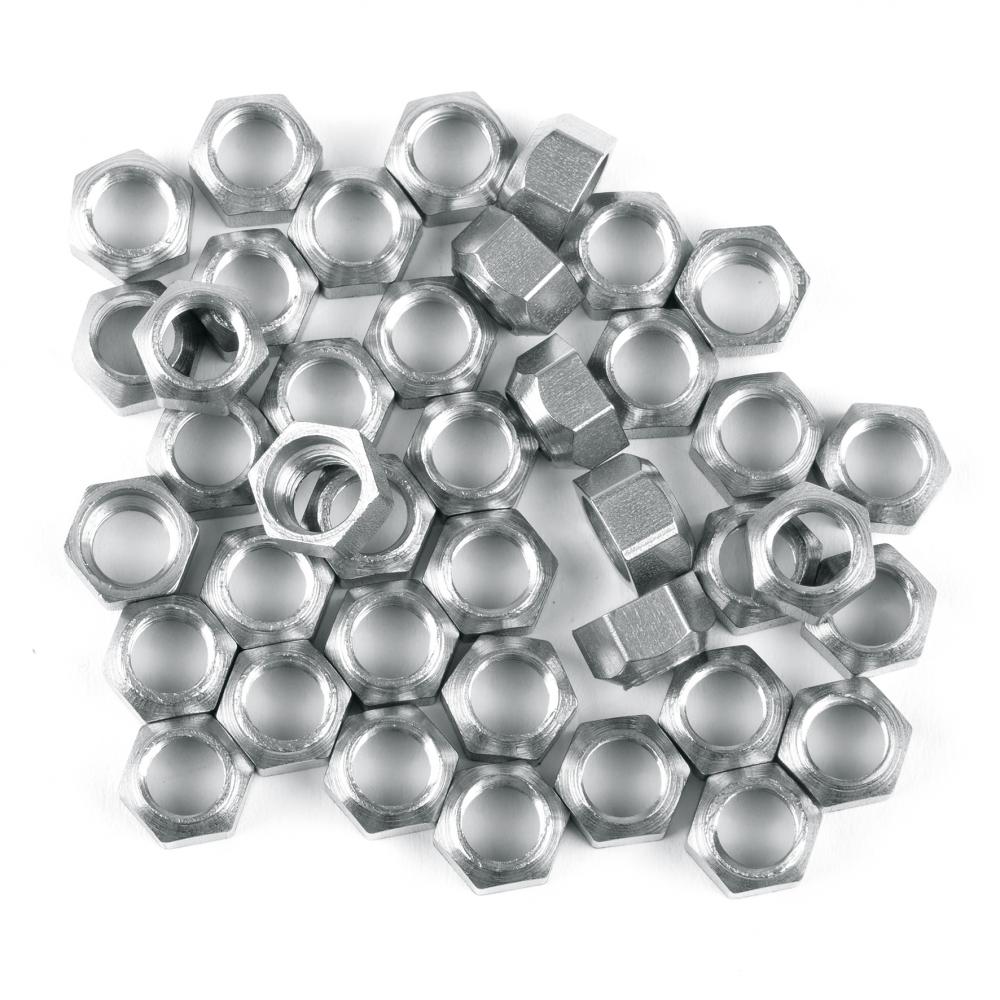 SKS Mutter 8.0x5.0 V2A, silber, 40er Set Edelstahl-Befestigungsmuttern für SKS-Schutzbleche, korrosionsbeständig, ideal für Bluemels und Velo Modelle