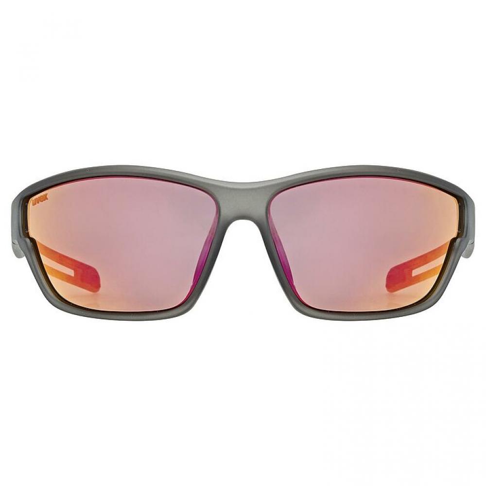 uvex Sportstyle 806 Sportbrille smoke matt mirror red - S3, 100% UV-Schutz, Soft-Nasenpads