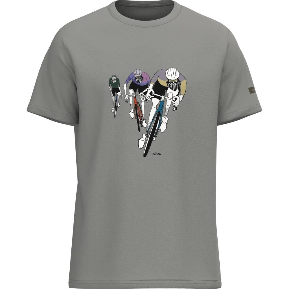 SHIMANO Sentiero Ltd. T-Shirt, Gray Road, XL Gray - komfortables Bike-Lifestyle-Shirt