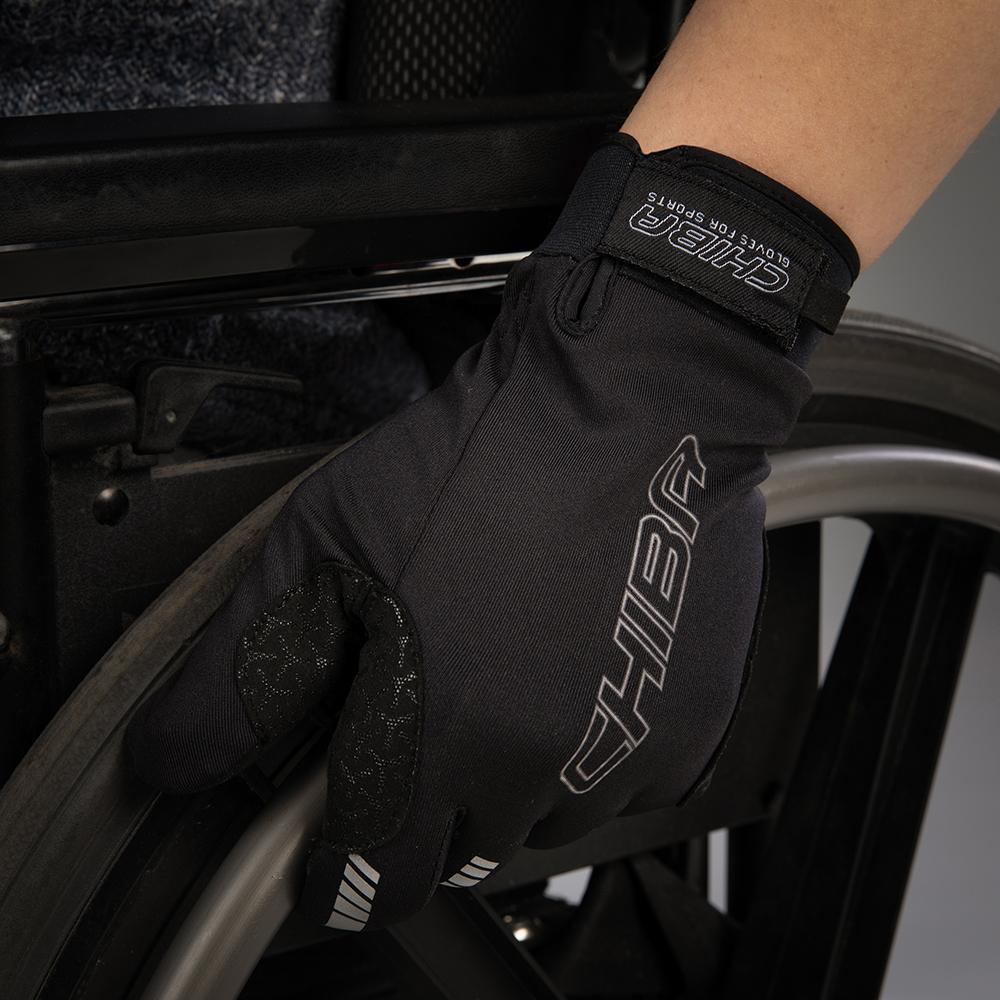 CHIBA Windstopper - Radhandschuhe schwarz, winddicht, atmungsaktiv, Touchfinger, Größe M