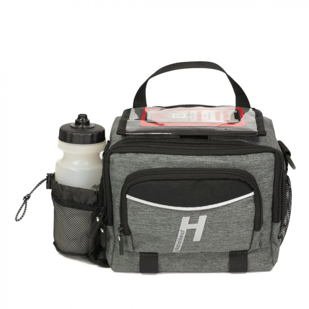 Haberland Lenkertasche 6l Bottle grau - praktische Fahrrad-Lenkerbag mit KLICKfix