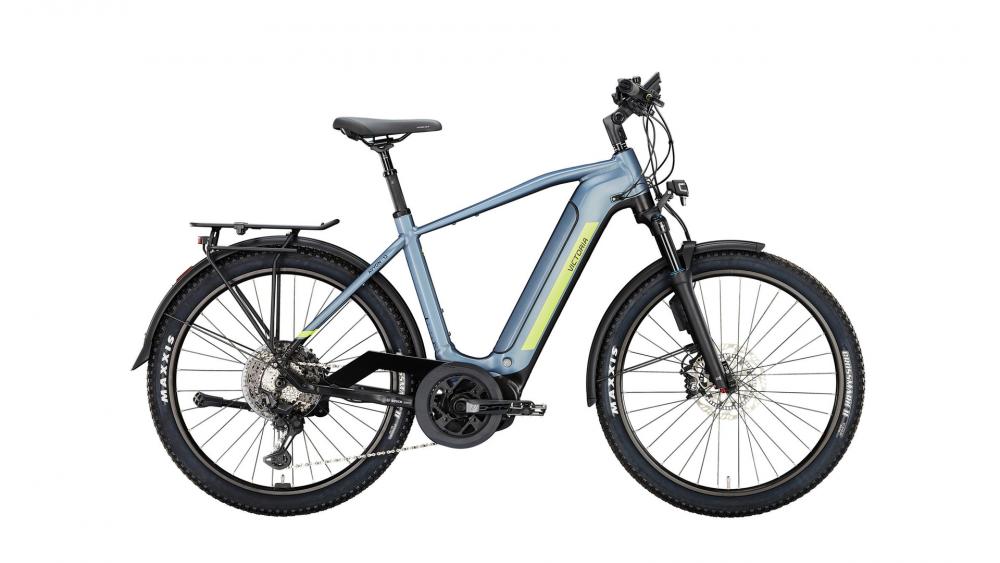 VICTORIA Elektro-SUV "AVYON 12" (#1), Diamant, 27,5", smokey silver, 1x11-Gang SHIMANO "Deore XT", 58cm