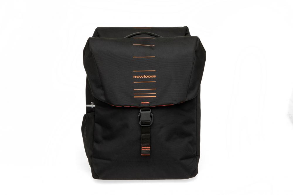 New Looxs Doppelpacktasche Vigo Double RT 2 2x18L Black Orange - sportliche Gepäckträger-Tasche