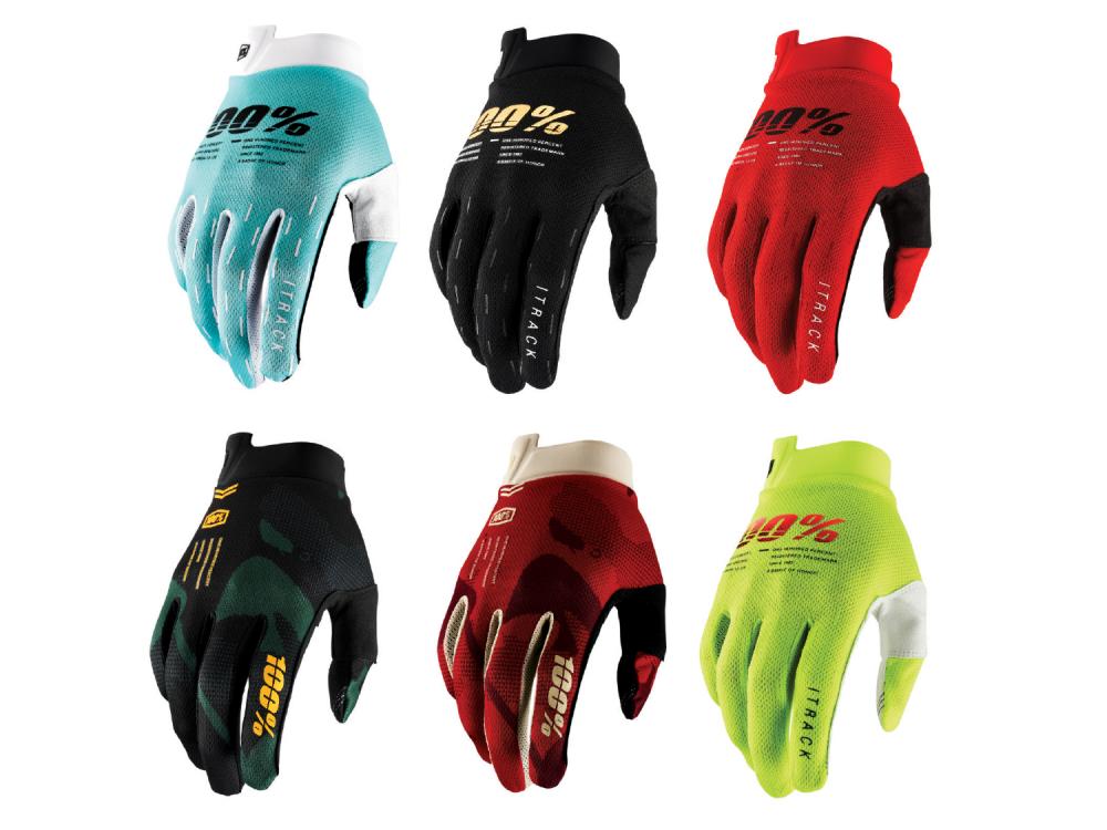 100% iTrack Gloves M black - ultraleichte MTB-Handschuhe mit maximalem Grip