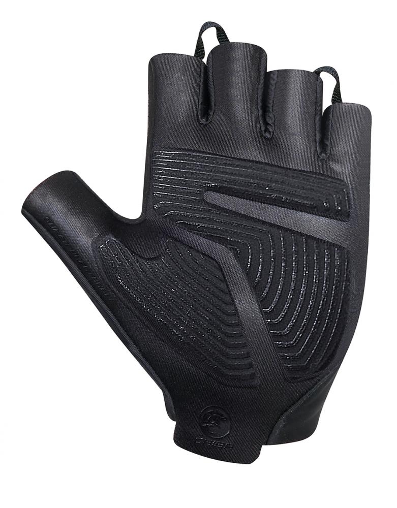 CHIBA Team Glove Pro Radhandschuhe kurzfinger schwarz, leicht & atmungsaktiv mit griffiger Handfläche.