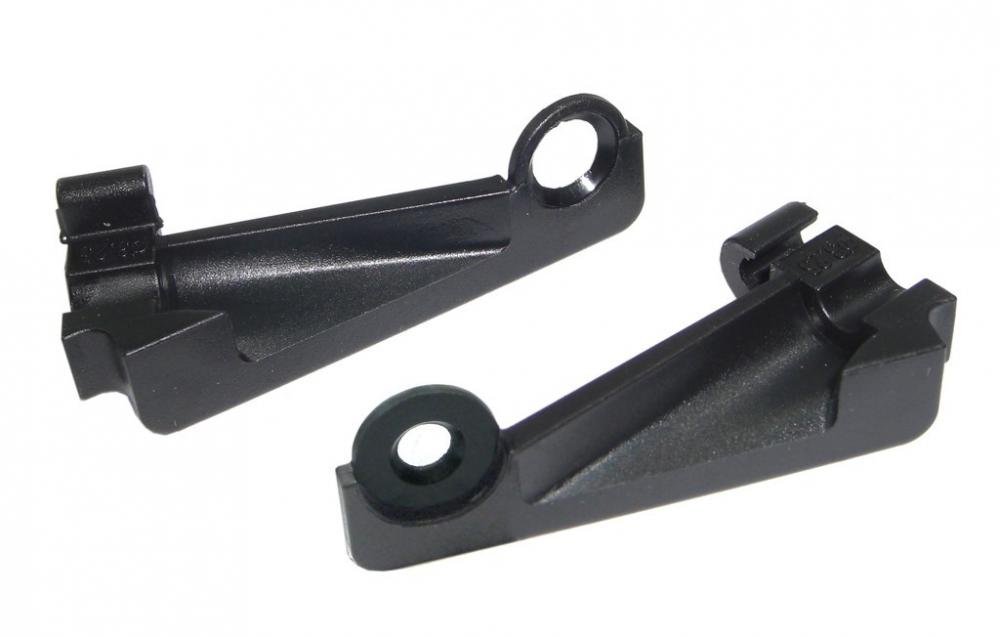 Zwei schwarze Haibike Kabeleinlässe X/Sduro 4+5mm als Kabelführung für Schaltung und Bremse am Fahrrad.