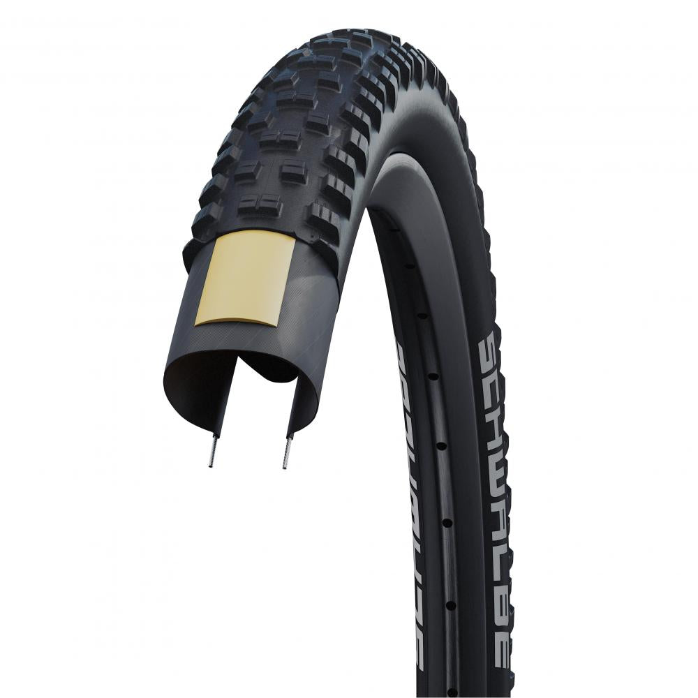 Schwalbe Tough Tom MTB Drahtreifen 29 Zoll Schnittbild mit K-Guard Pannenschutz und Profil.