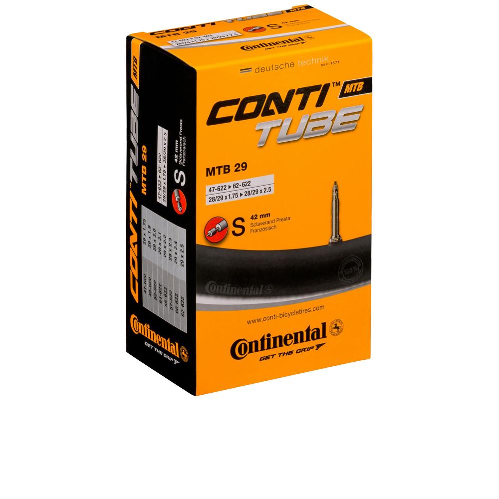 Continental MTB 29 Fahrradschlauch, 42 mm Sclaverand-Ventil, für 29x1.75-2.5 Zoll Mountainbike-Reifen, Butyl-Schlauch.