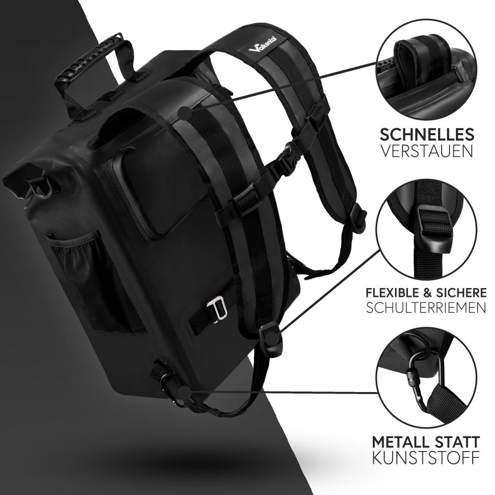 Valkental Rucksack ValkOne 3in1 Fahrradtasche schwarz