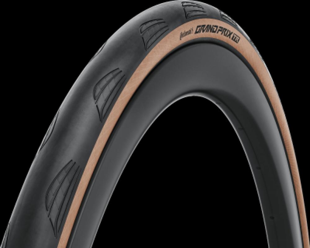 Continental Grand Prix TR Rennradreifen 28-622 (700 x 28C) Tubeless Ready mit beiger Seitenwand und Pannenschutz.