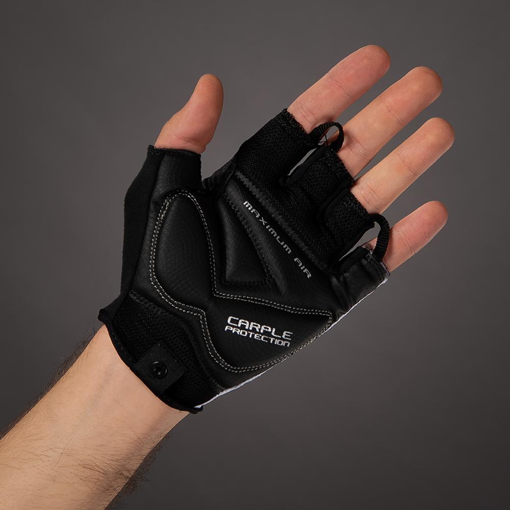 CHIBA Cool Air - Kurzfinger Radhandschuhe weiß, S, atmungsaktiv, Gelpolsterung