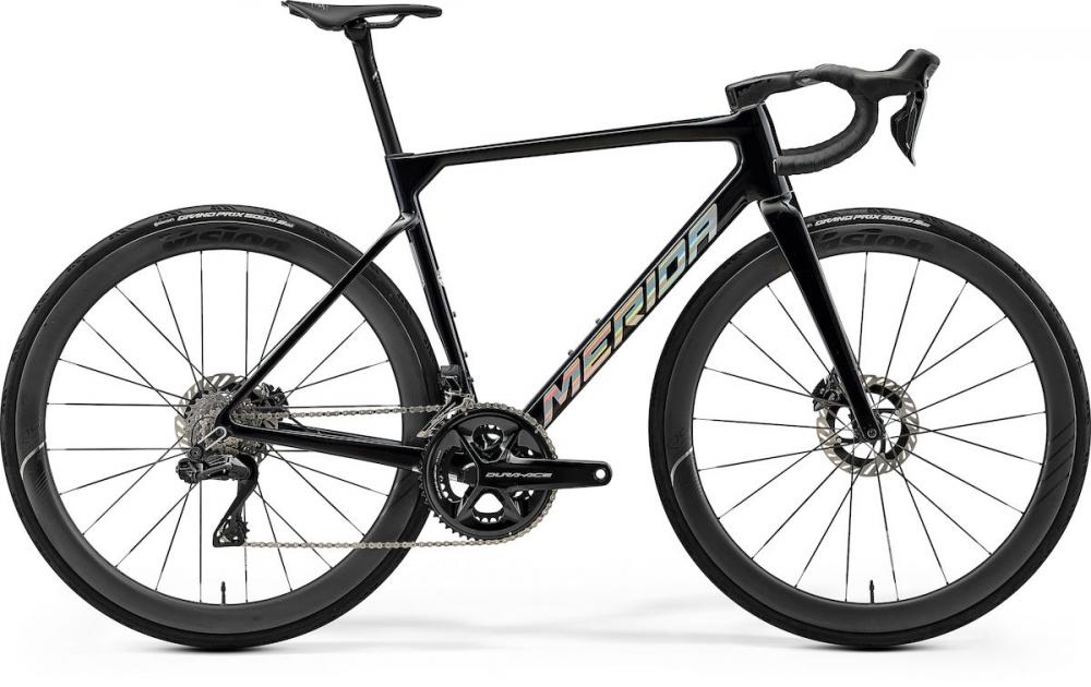 Merida SCULTURA TEAM Rennrad - Größe S - metallic black flash bcp - Carbon - Shimano Dura-Ace Di2 - Vision Carbon Laufräder - Disc