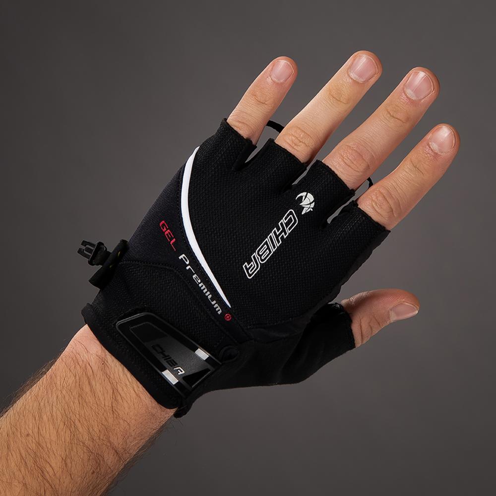 CHIBA Gel Premium - Radhandschuhe kurzfinger schwarz XS, atmungsaktiv & gepolstert