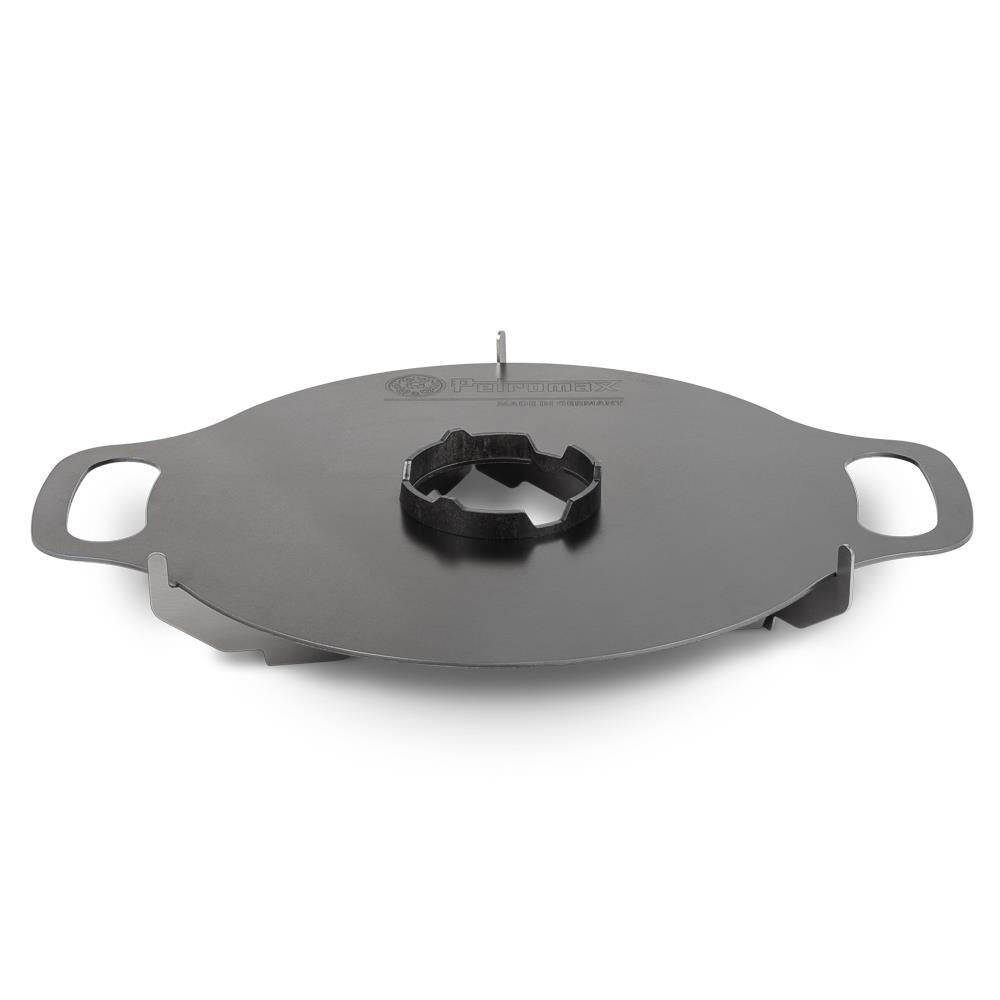 Petromax Kochaufsatz für Atago Grillplatte stabiler Stahlaufsatz für sicheres Kochen, passend für die Aussparung der Atago Grillplatte