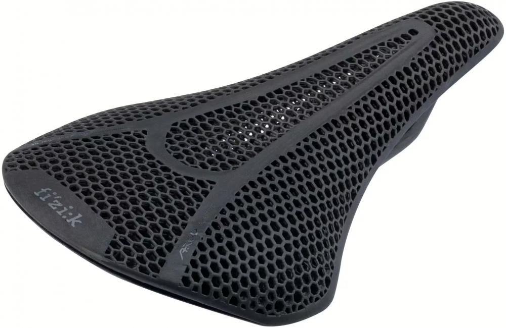 Fizik Rennrad-Sattel Vento Argo 00 Adaptive - 3D-gedrucktes Adaptive Polster Carbon DLS - Vollcarbon-Schale - Carbon-Gestell 10x9mm - 265x140mm - schwarz