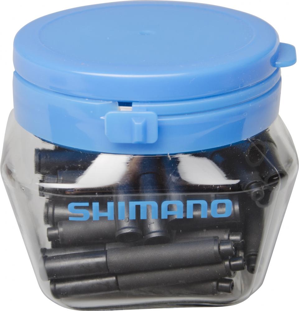 SHIMANO Endkappe Schaltzugaußenhülle mit Spitze und Gummimanschette - 50 Stück