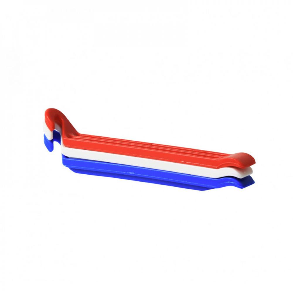 Zéfal Reifenheber DP20, 3er-Set blau/weiß/rot, Technopolymer, felgenschonend, mit Speichenhaken, ergonomisch, kompakt, ideal für unterwegs