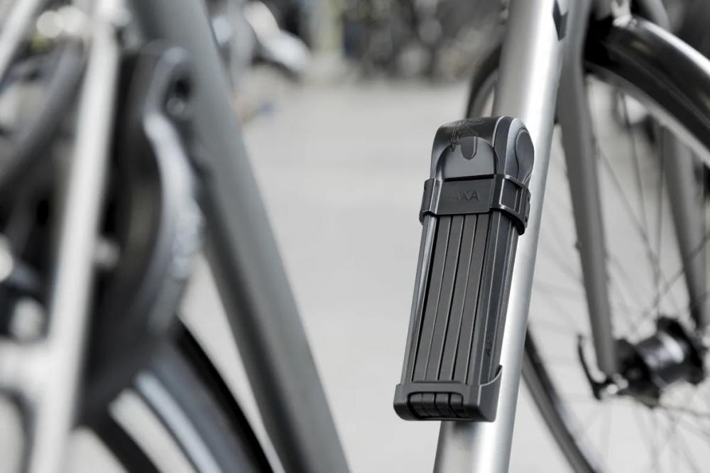 AXA Faltschloss Fold 85 - 850 mm Fahrradschloss mit Sicherheitsstufe 8/15 - Schwarz
