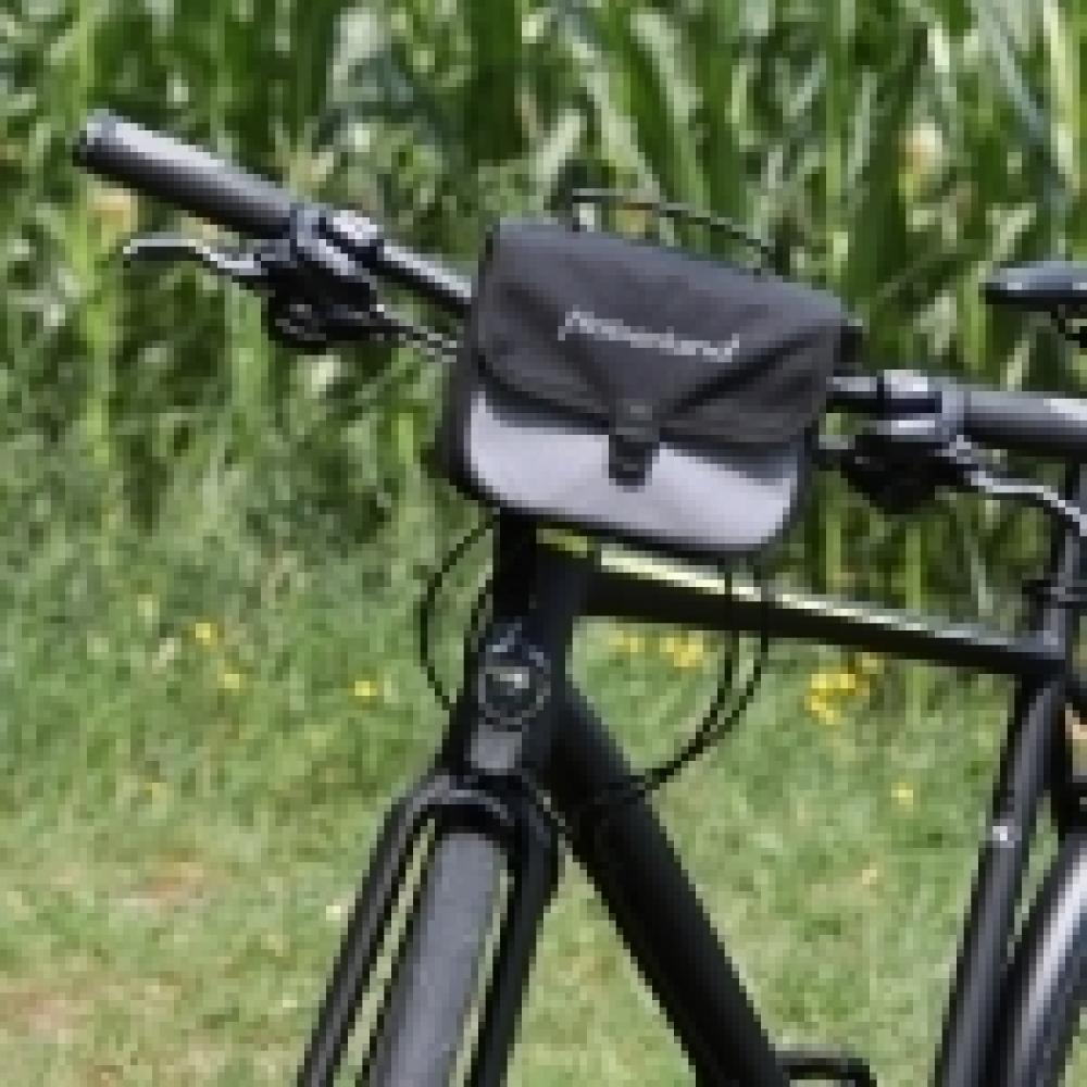 Haberland Lenkertasche 2l Einsteiger schw./silber - kompakte Fahrradtasche für Alltag und Tour