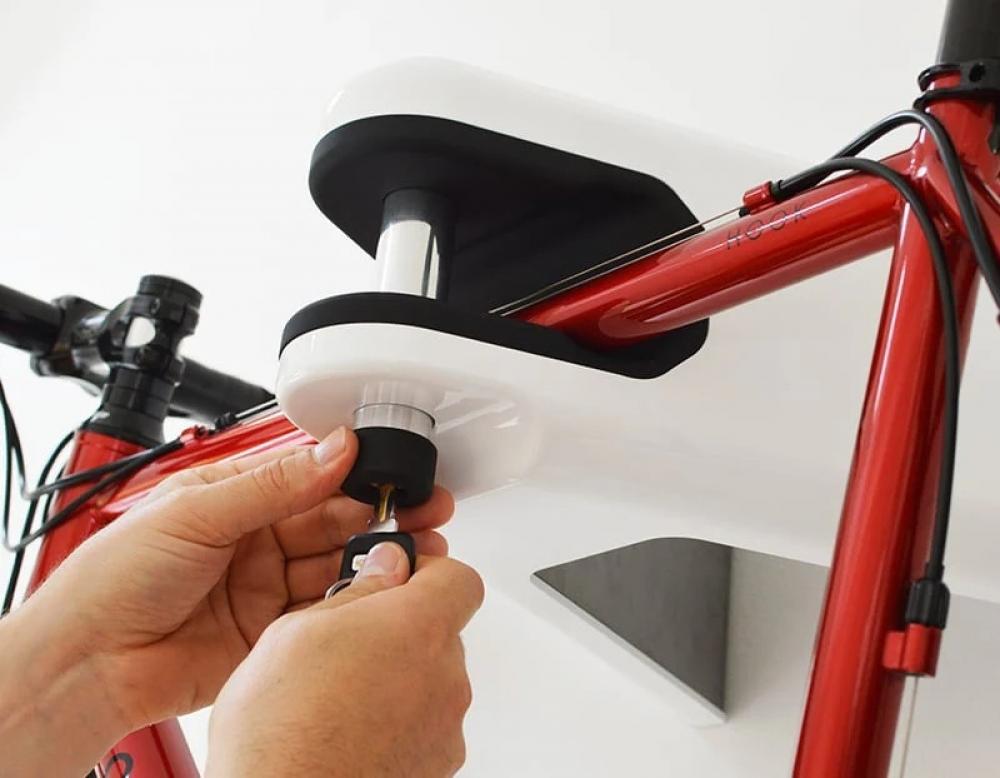 Hiplok AIRLOK Wandhalterung Fahrradschloss - abschließbarer Fahrrad Wandhalter aus gehärtetem Stahl - Sold Secure Diamond - weiß