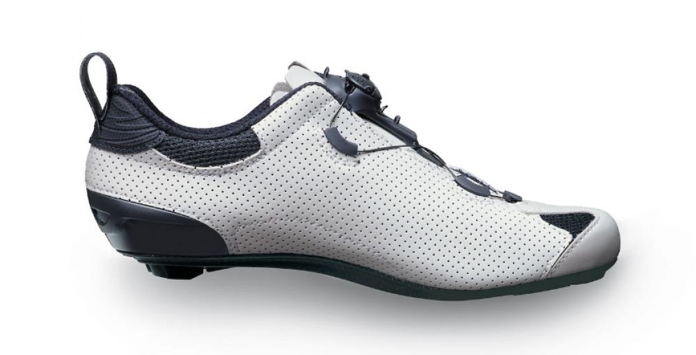 Sidi ROAD Tri-Sixty white 44 Weiß - Triathlon-Rennradschuh mit Carbonsohle