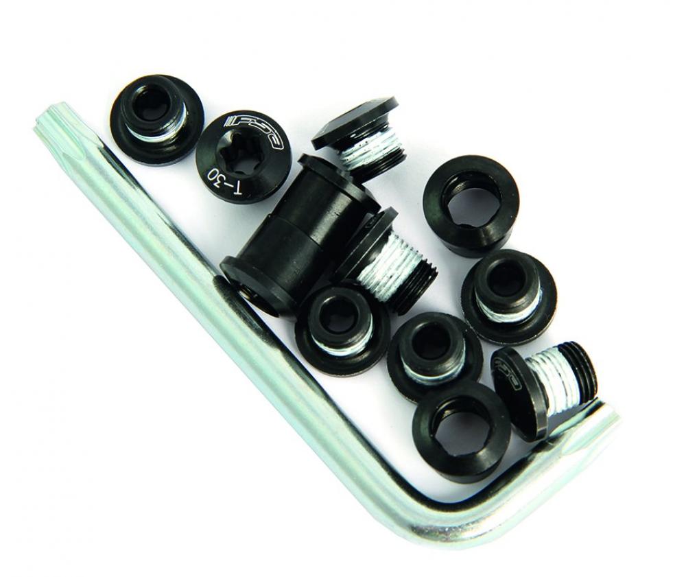 FSA Kettenblattschraubenset MTB 4-Arm 12-teilig Schwarz - langlebige Befestigungslösung